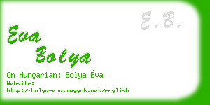 eva bolya business card