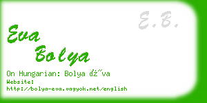 eva bolya business card